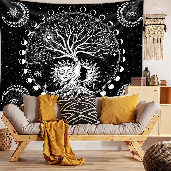 Olivenorma Black White Tree Of Life Tapestry - image 5