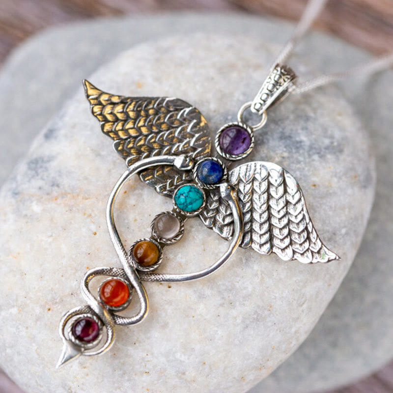 Olivenorma Wing 7 Chakra Healing Necklace - image 1