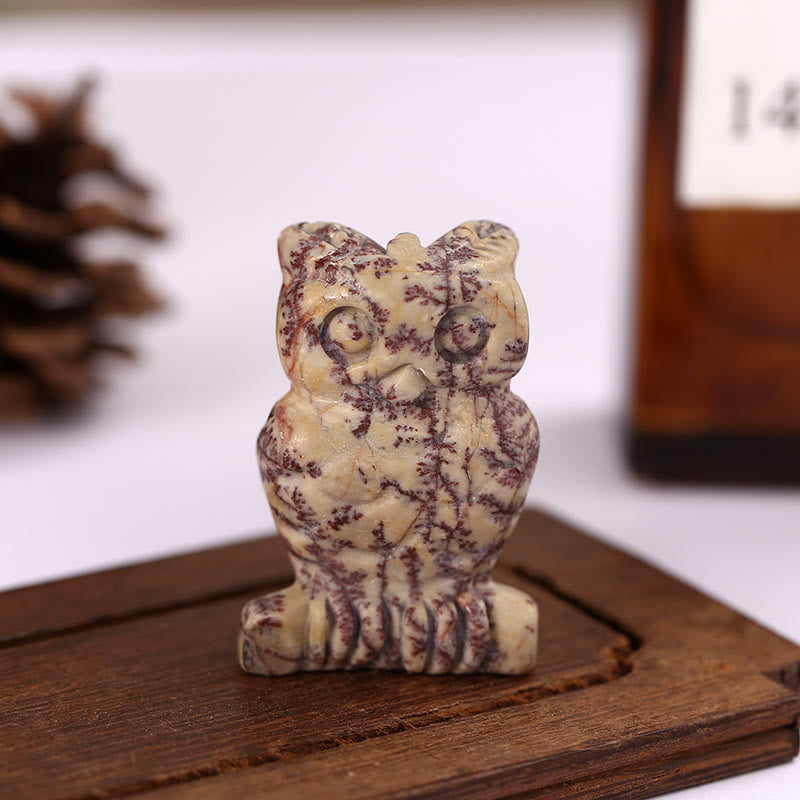 Olivenorma Owl Grass Flower Stone Ornament - image 3