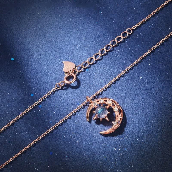 Olivenorma Celestial Dainty Moon Moonstone Necklace - image 9