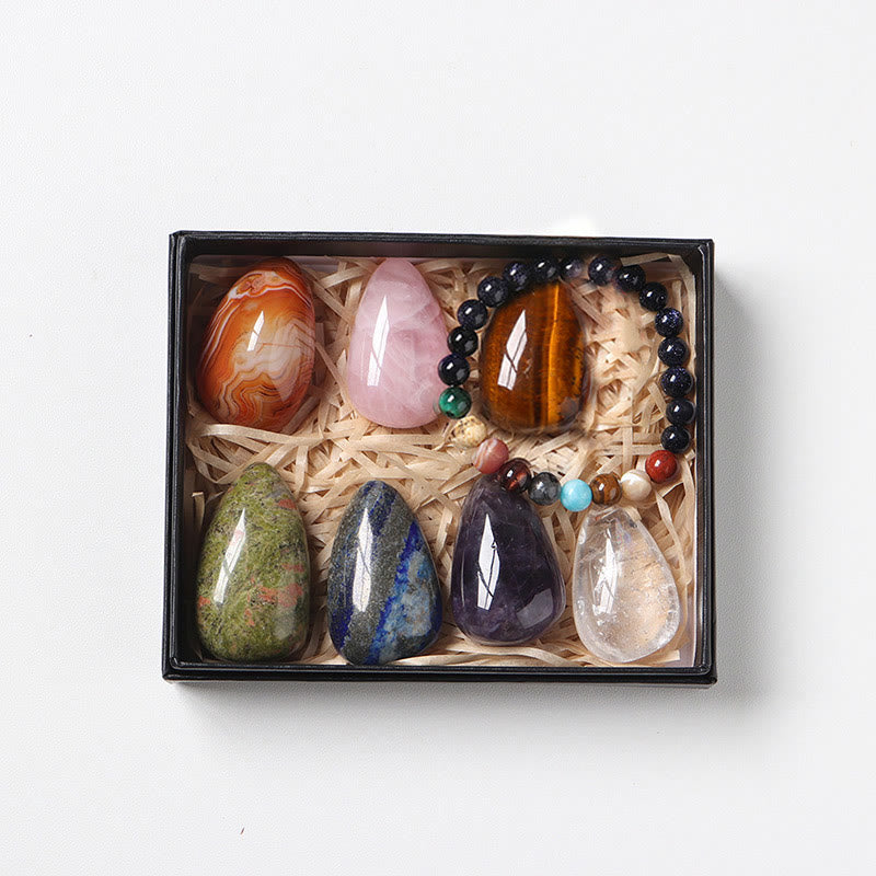 Olivenorma Natural Crystal Drop Shaped Raw Stone Set - image 1