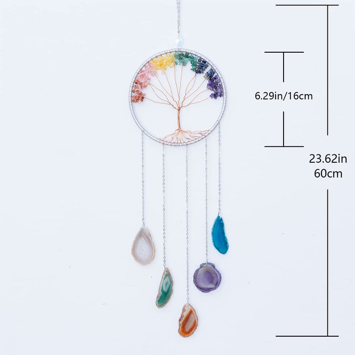 Olivenorma Chakra Agate Tree of Life Ornament Wall Decor - image 10