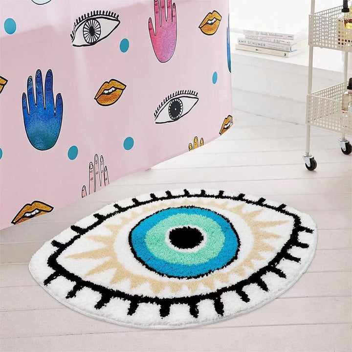 Olivenorma 1pc Absorbent White Evil Eye Rugs Carpet - image 2