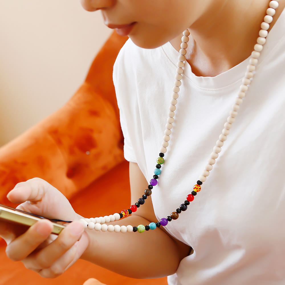 Olivenorma Natural Crystal Wooden Beads Phone Strap - image 3