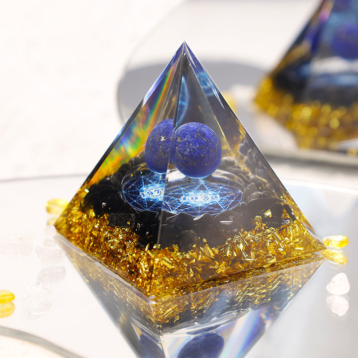 Olivenorma Lapis Lazuli Sphere Letter 1972 Orgone Pyramid - image 1