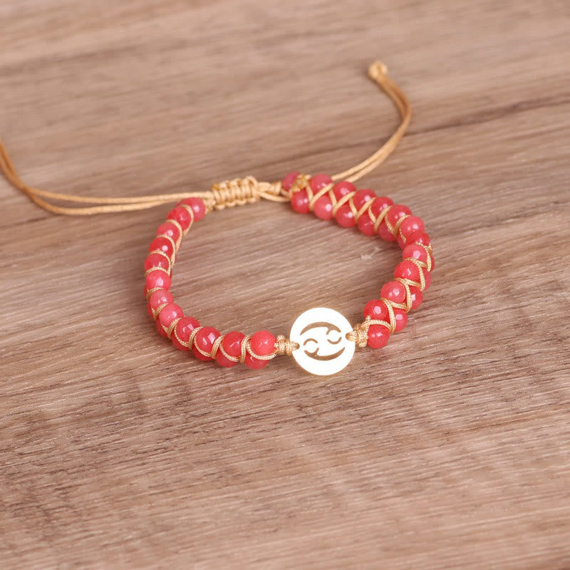 Olivenorma Zodiac Crystal Healling Balance Wrap Bracelet - Cancer&Ruby Quartz - image 11