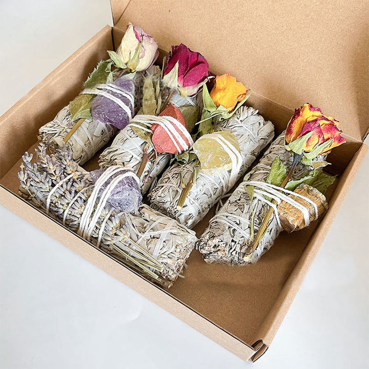 Olivenorma Natural Crystal Plant Rose Dried Flowers White Sage - image 16