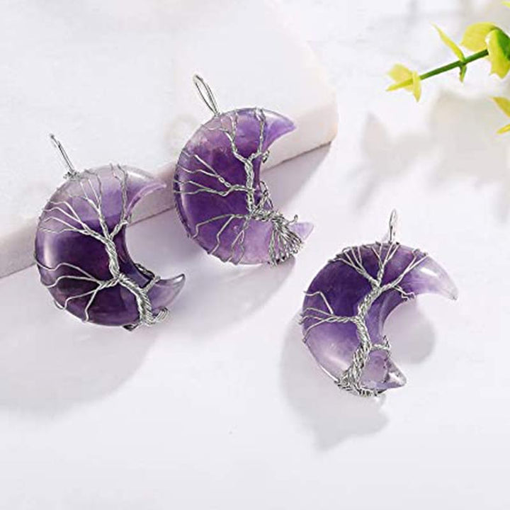 Olivenorma Natural Crystal Moon Necklace - image 1