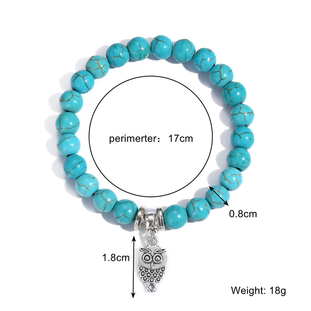 Olivenorma "Eternal Protection" Evil Eye Turquoise Bracelet - Owl - image 10