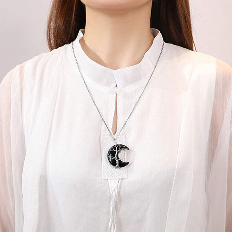 Olivenorma Natural Chakra Moon Necklace - image 12