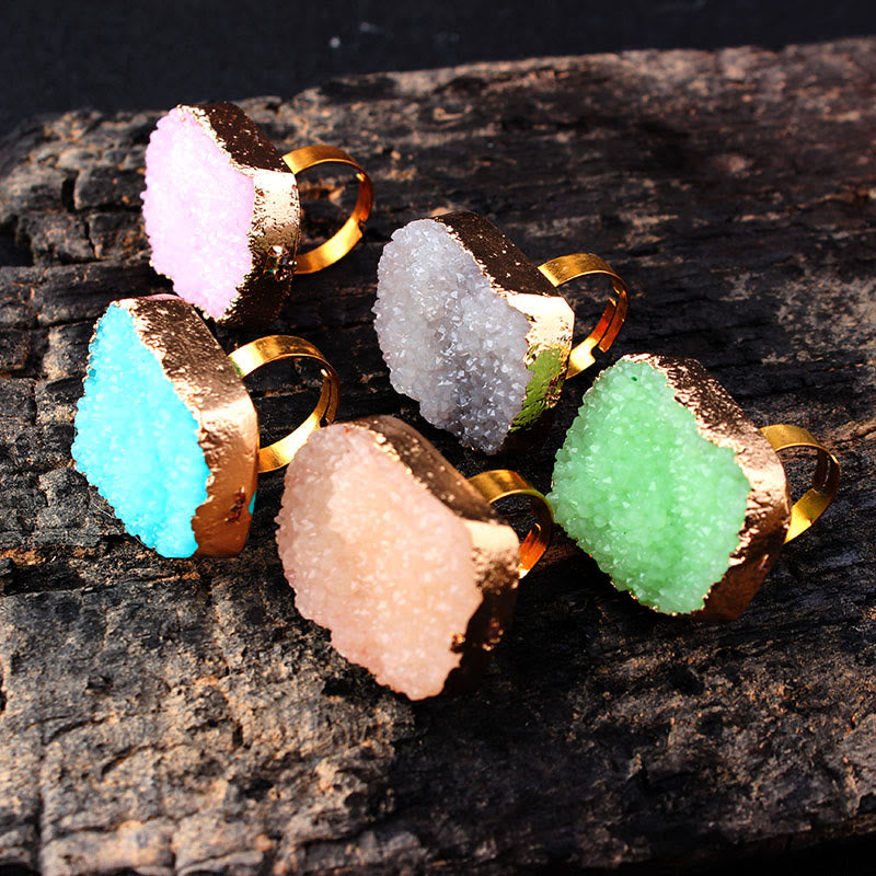 Olivenorma Irregular Natural Cluster Gold Filled Open Ring - image 7