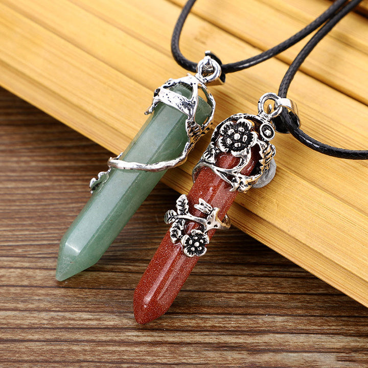 Olivenorma Natural Stone Rose Spiritual Healing Necklace - image 3