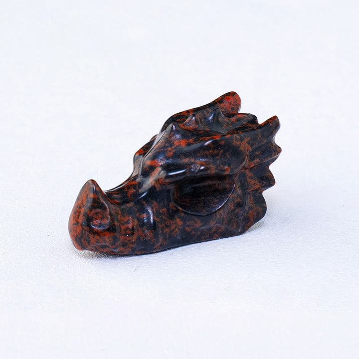 Olivenorma 5.5cm Natural Crystal Faucet Carved Gemstone Decoration - Red Obsidian - image 6
