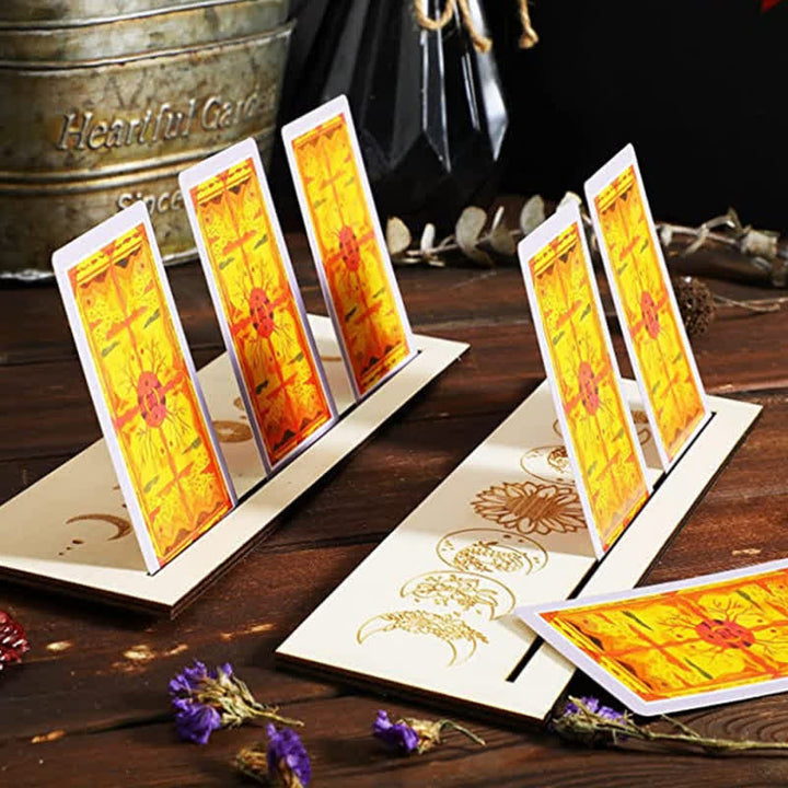Moon And Eyes Wooden Tarot Card Holder - image 4