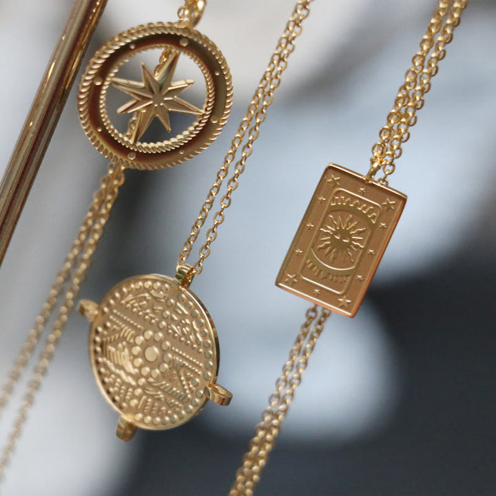 Olivenorma Tarot Titanium Steel Gold Plated Necklace - image 6