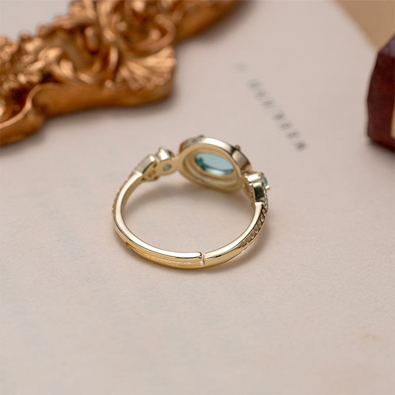 Olivenorma "Every Sea Is An Island" Paraiba Tourmaline Adjustable Ring - image 2