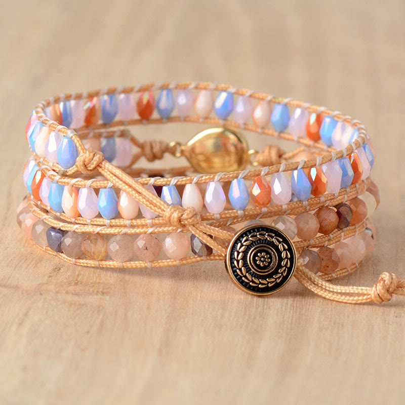 SUNSTONE & OPAL WRAP BRACELET - image 3