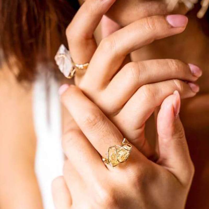 Natural Crystal Irregular Ring - image 5