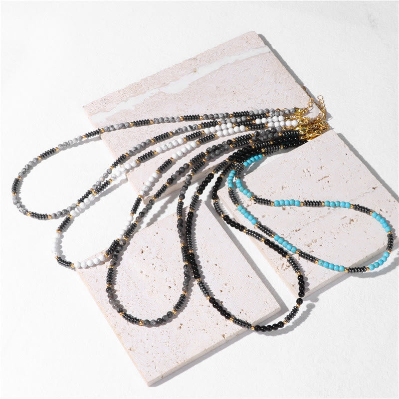 Olivenorma Gemstone & Hematite Necklace - image 1