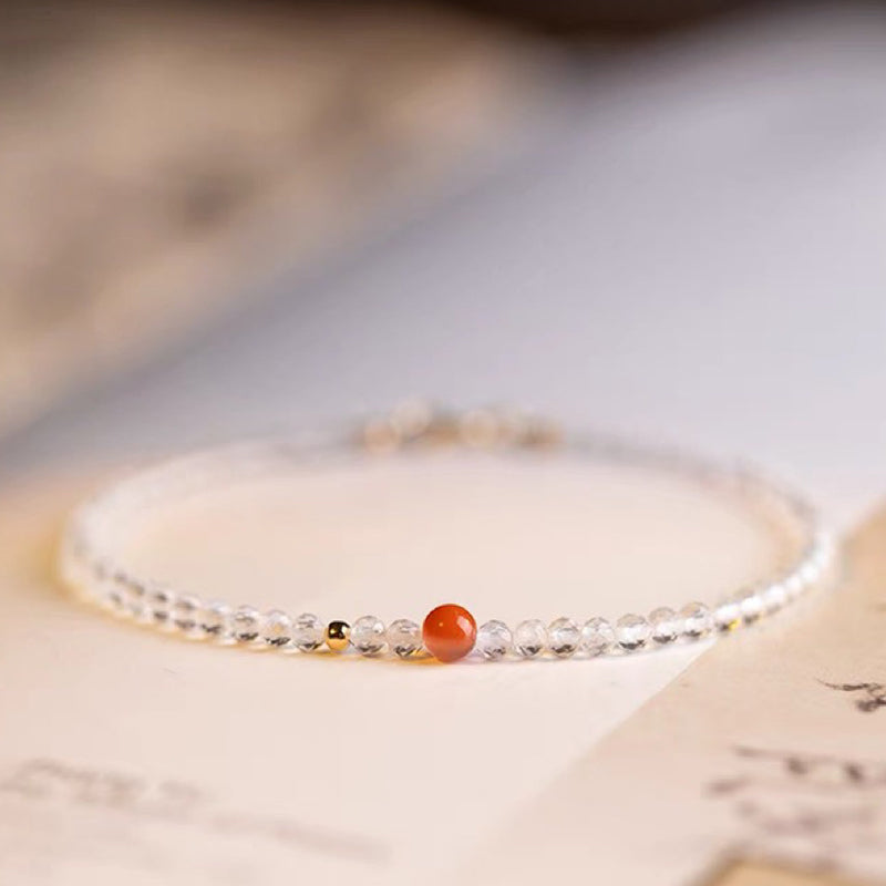 Gathering Fortune - Clear Crystal Gemstone Bracelet - image 6