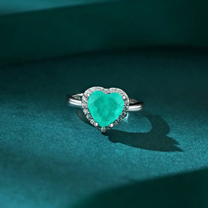 Olivenorma Heart Shape Paraiba Tourmaline Exquisite Ring - Paraiba Tourmaline - image 0