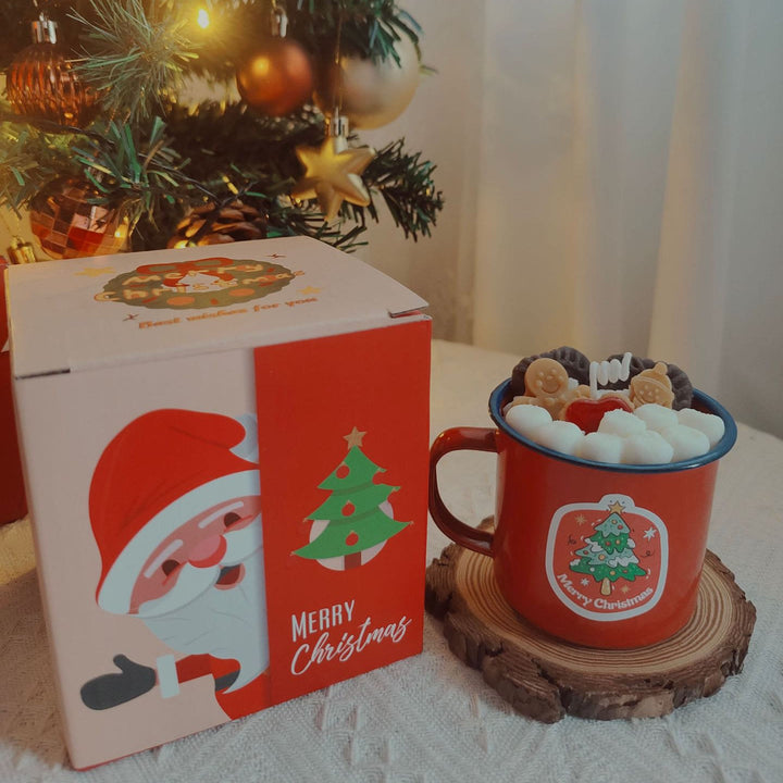 Olivenorma Christmas Santa Claus Snowman Elk Cup Candle - Love Gingerbread Man-7*9*9cm - image 7