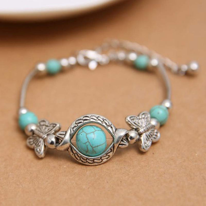 Olivenorma Turquoise Sphere Butterfly Bracelet - image 2