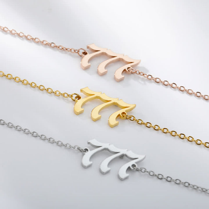 Angel Number Spiritual Anklet Bracelet  - Silver - 777 - image 9