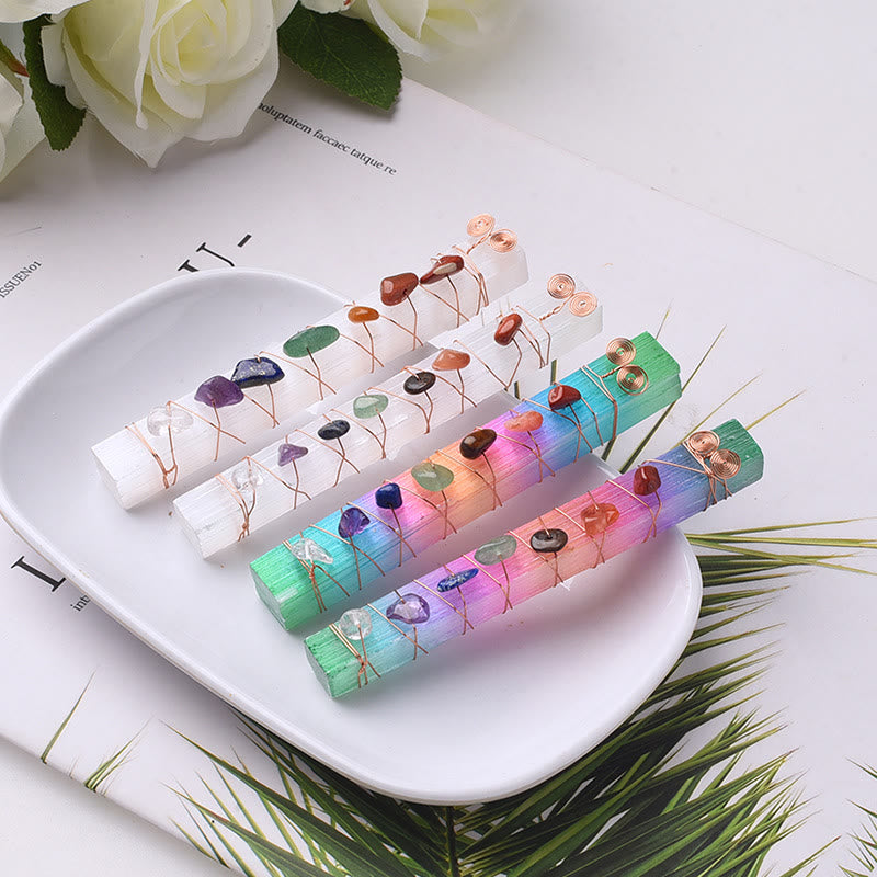 Olivenorma Chakra Moroccan Plaster Crystal Wands - image 10