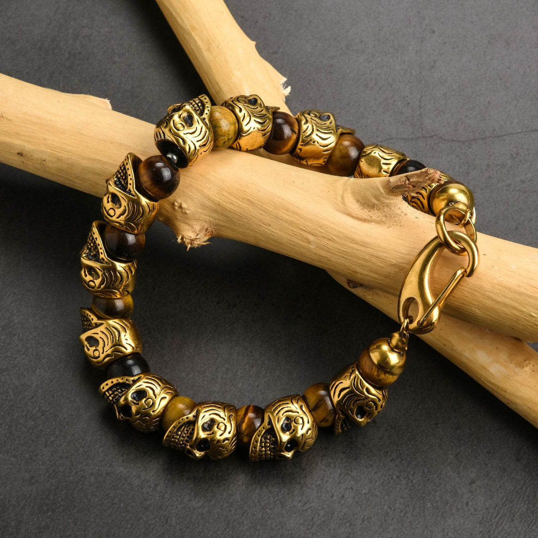 Olivenorma Natural Tiger Eye Handmade Stainless Steel Bracelet - image 11