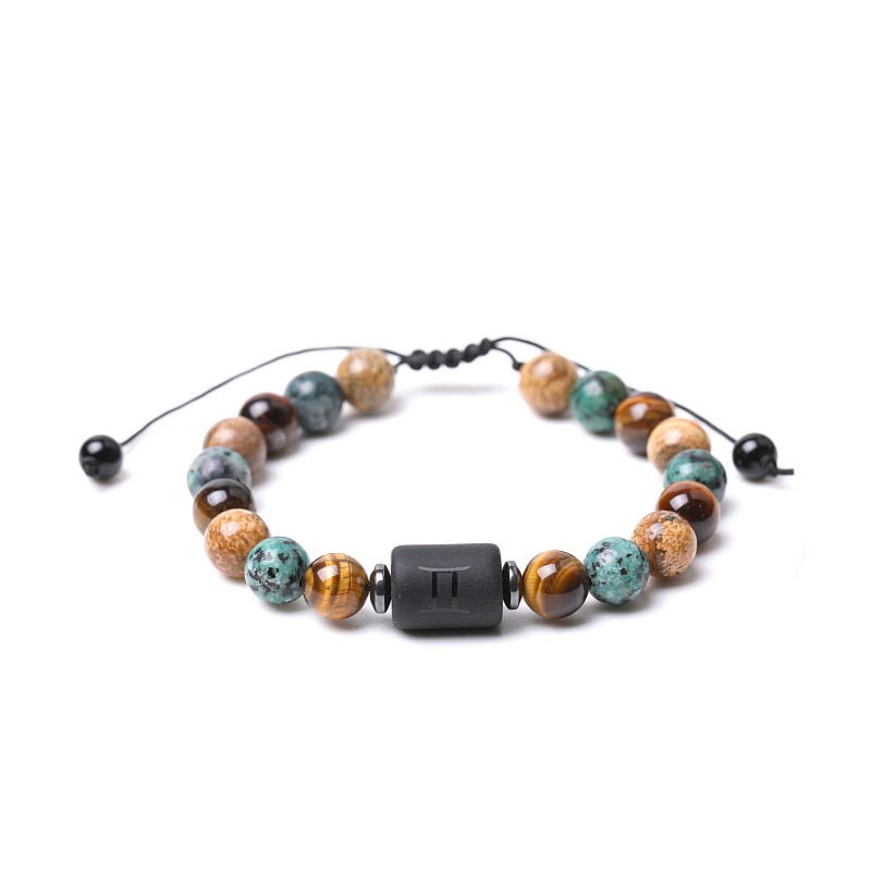 Tiger Eye Picture Jasper Zodiac Bracelet - Gemini - image 5