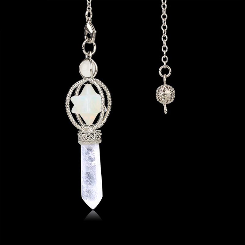 Natural Crystal Stone Pendulum - Opal - image 12