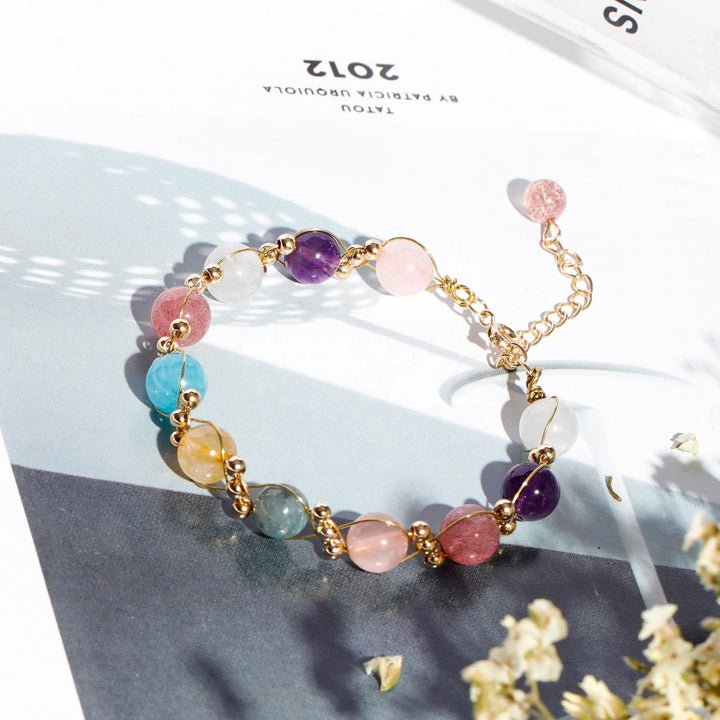 Olivenorma Natural Baroque Crystal Beaded Bracelet - image 6