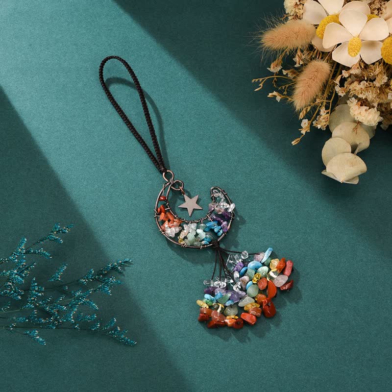 Olivenorma Moon And Star Chakra Crystal Wind Chime - image 1