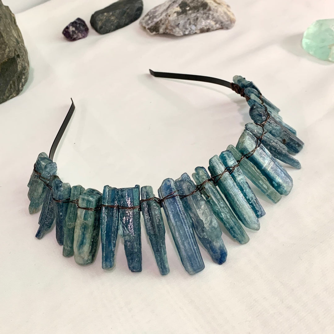 Olivenorma Natural Kyanite Crown Headband Hair Comb Jewelry - Kyanite Crystal Crown - image 1