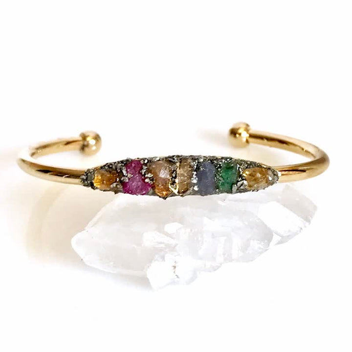 Olivenorma Custom Birthstone Meaningful Bracelet - Gold - 7 Birthstones - image 0