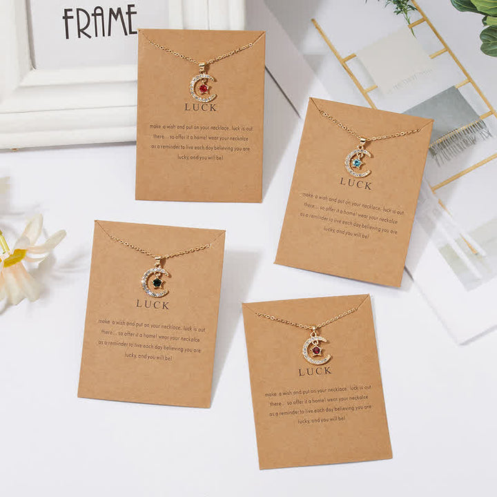 Olivenorma Month Birthstone Star Creative Gift Card Necklace - image 16