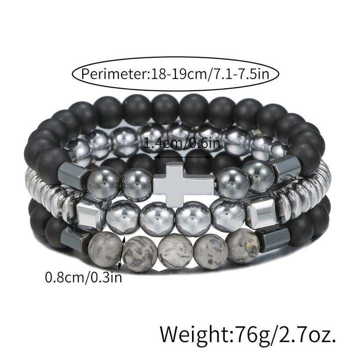 Olivenorma Mens Stacking Gemstone Set Bracelet - image 14