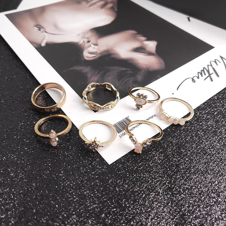 Olivenorma Vintage Opal 17 - Piece Ring Set - image 4