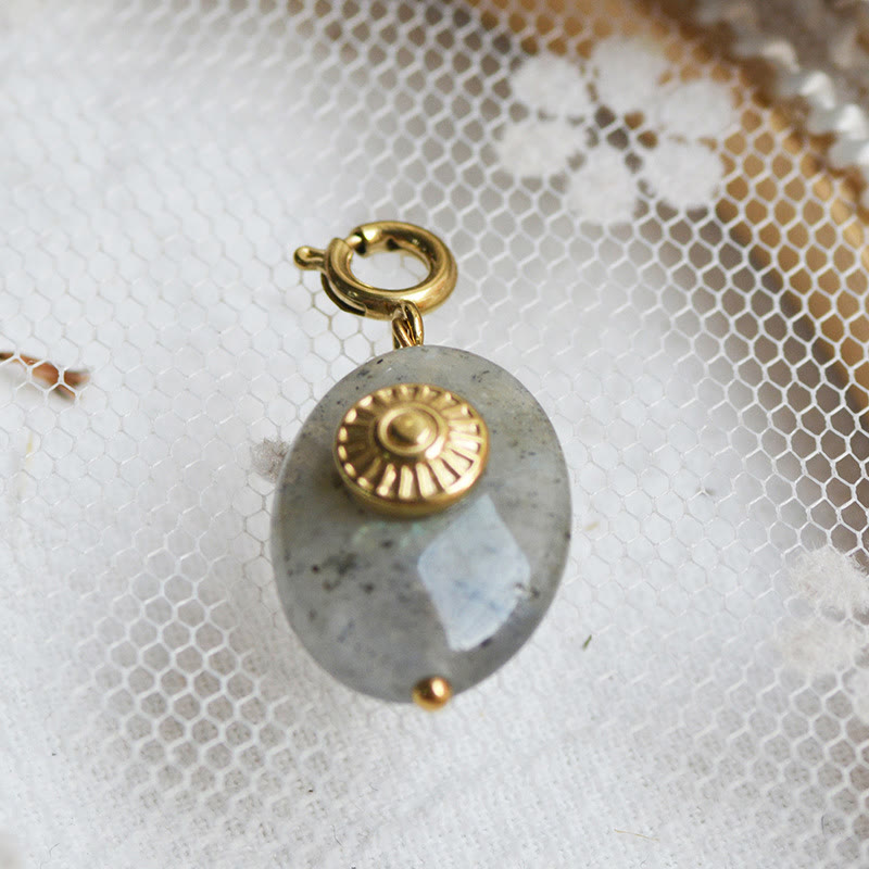Olivenorma Geometric Round Or Water Drop Crystal Gold Pendant Necklace - Flash Stone - Necklace #5 - image 11