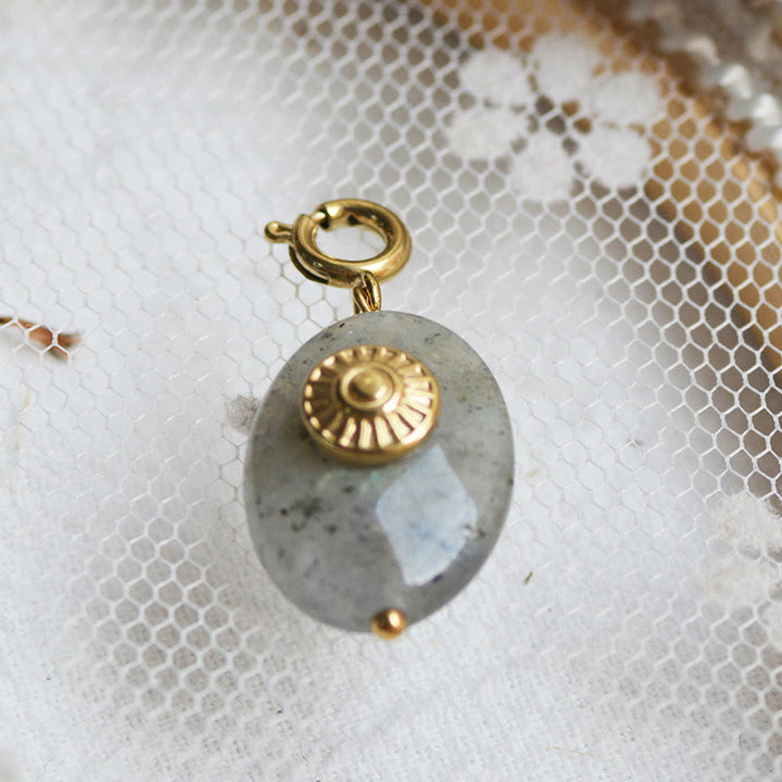 Olivenorma Geometric Round Or Water Drop Crystal Gold Pendant Necklace - Flash Stone - Necklace #5 - image 11