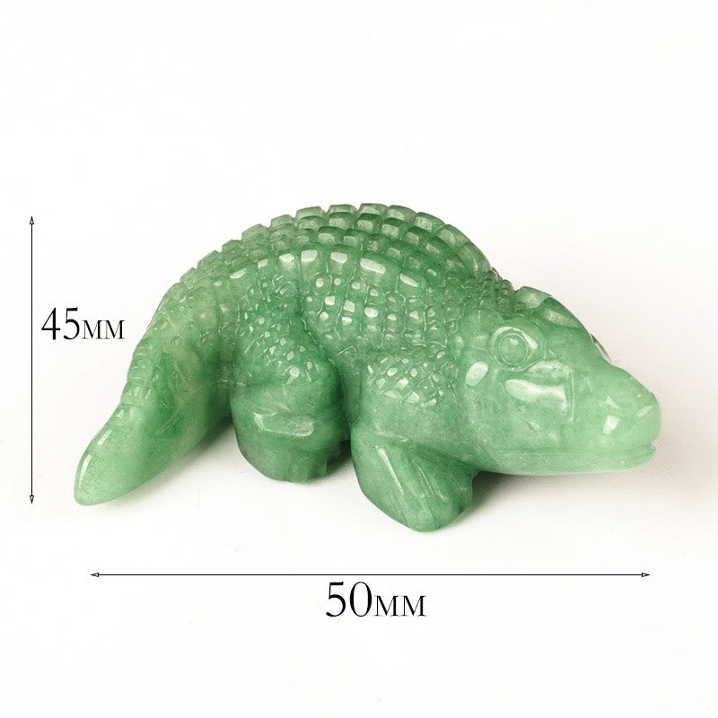 Olivenorma 2'' Crystal Carved Crocodile Figurine Gemstone Decoration - image 16