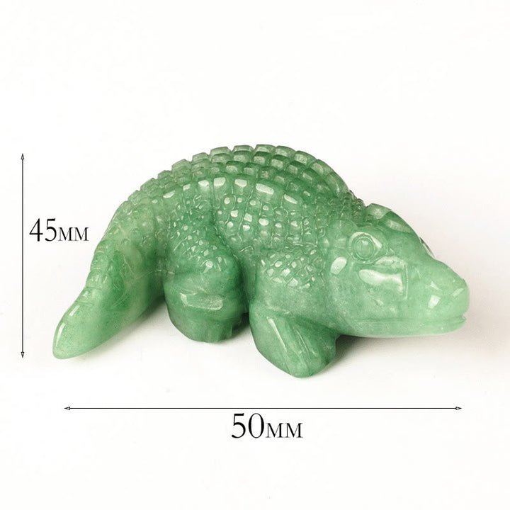 Olivenorma 2'' Crystal Carved Crocodile Figurine Gemstone Decoration - image 16