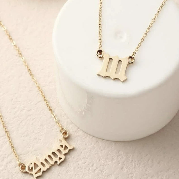 Olivenorma Angle Number & Angel Dainty Double Necklace - image 8