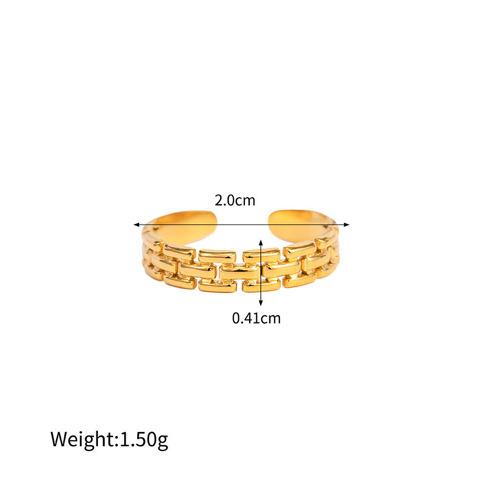 Olivenorma Natural Malachite Adjustable Irregular Ring - Chain Ring - image 5