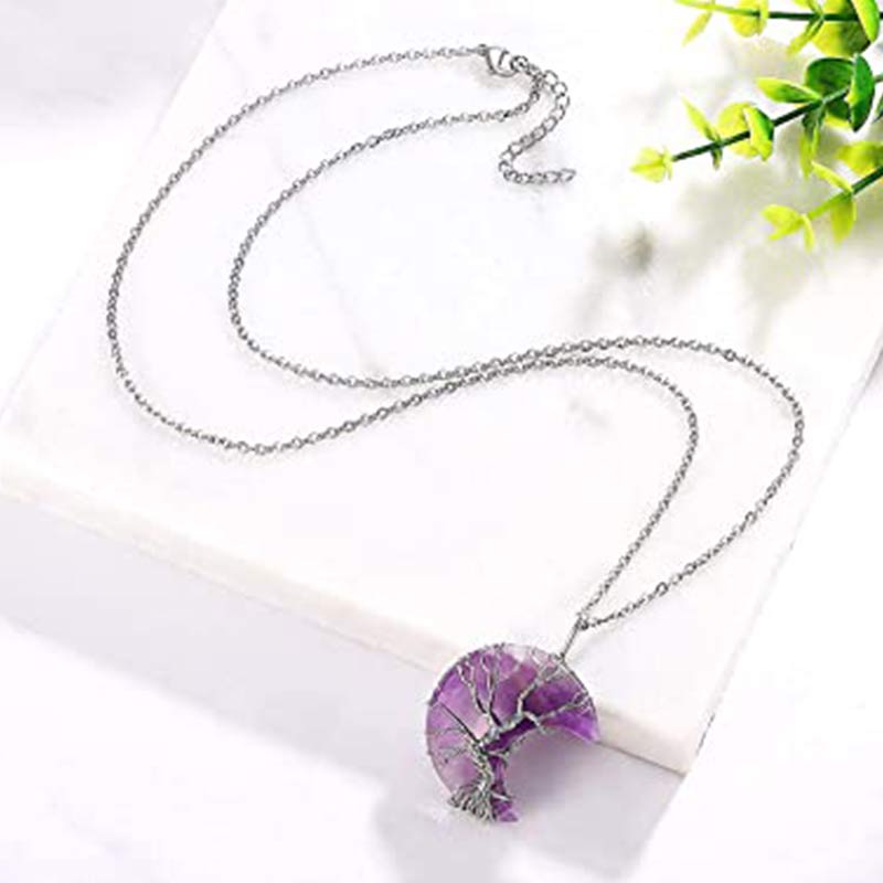 Olivenorma Natural Crystal Moon Necklace - image 12