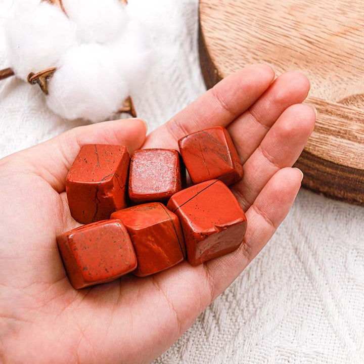 Olivenorma Red Jasper Meditation Crystal Cube - image 1