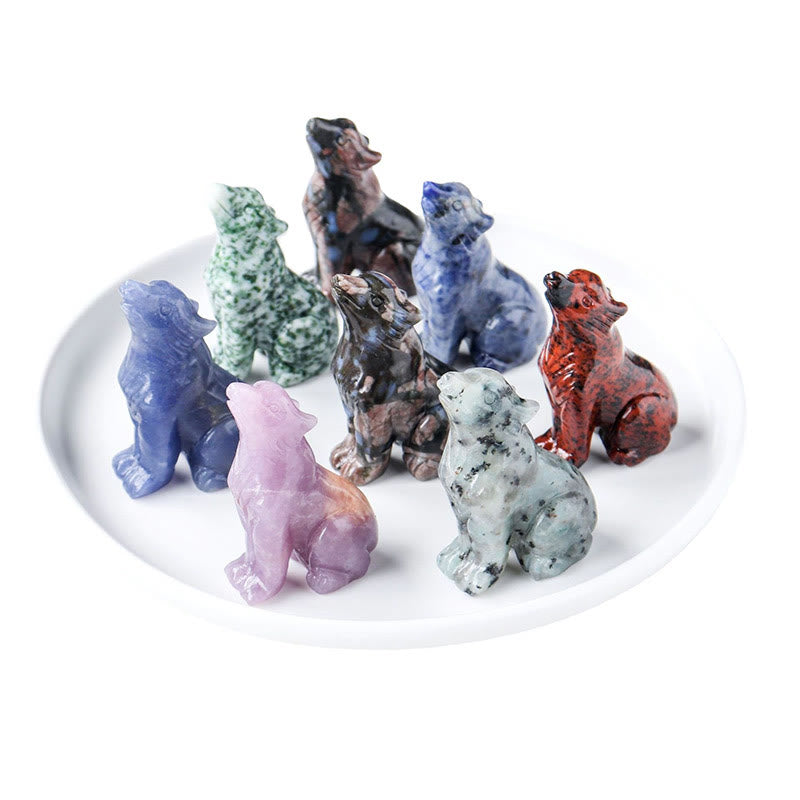 Olivenorma Natural Crystal Little Wolf Boy Gemstone Decoration - image 29