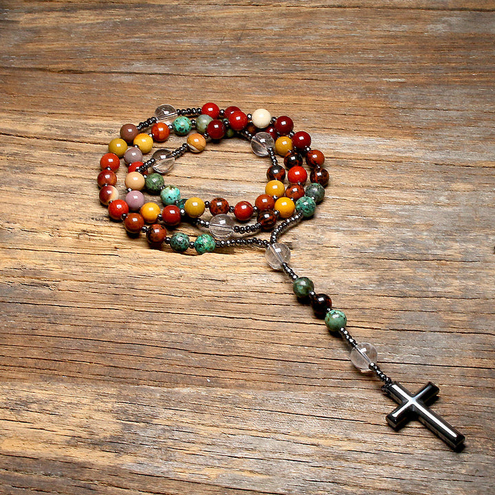 Olivenorma Natural Mookaite Beads Rosary Mala Necklaces - Necklaces - image 0
