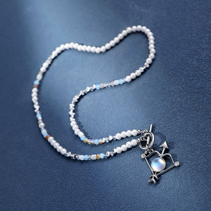 Olivenorma Moonstone Zodiac Pendant Alloy Necklace - image 14